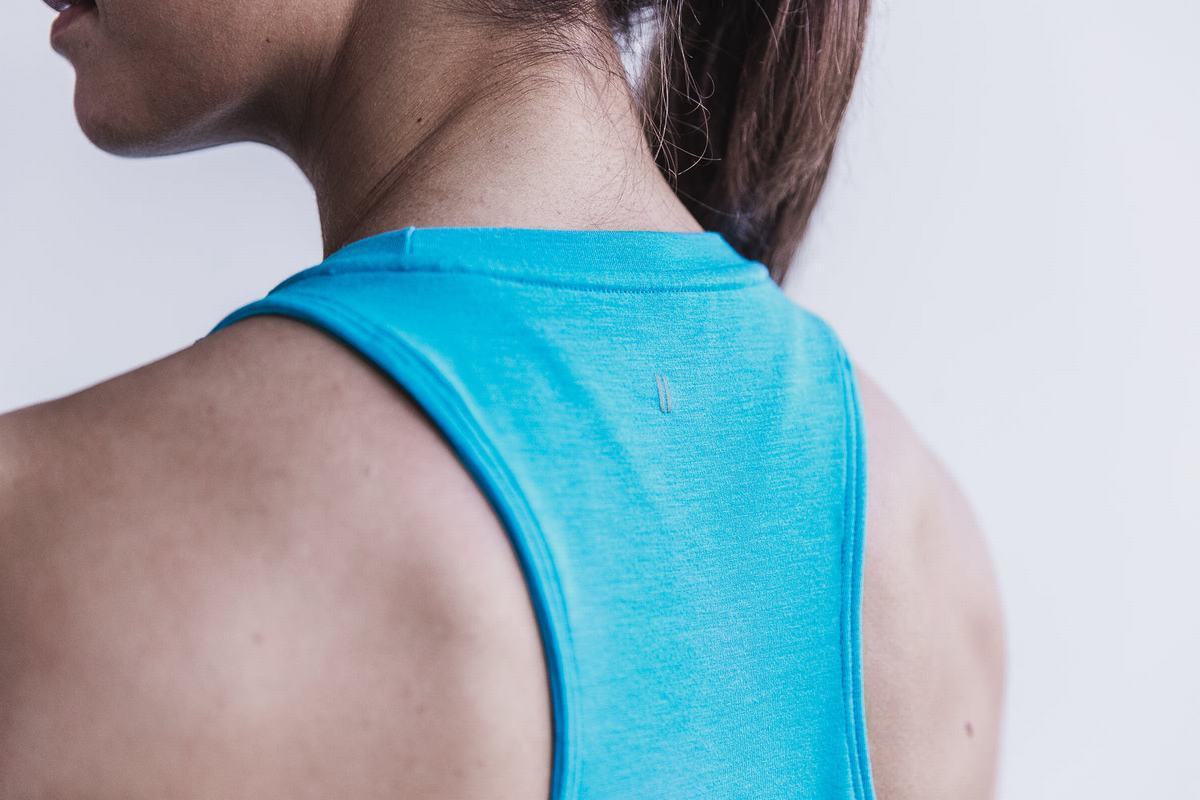 Nobull High-Neck Neon Women's Tank Tops Blue | Australia (LZ7320)